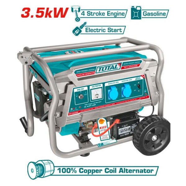 Générateur à essence TOTAL 3.5 kVA avec clé