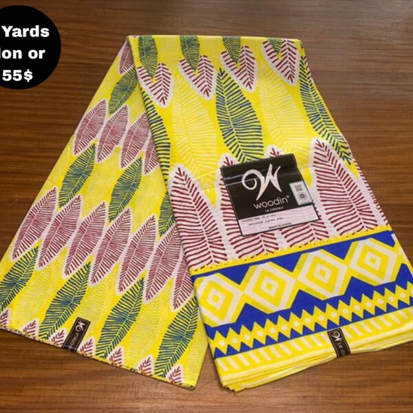 Pagne Wax Africain - Jaune Pastel