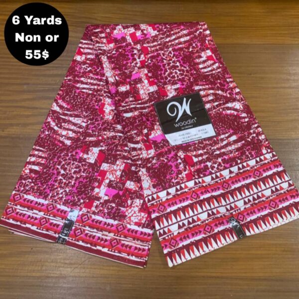 Pagne Wax Africain - Rouge Profond