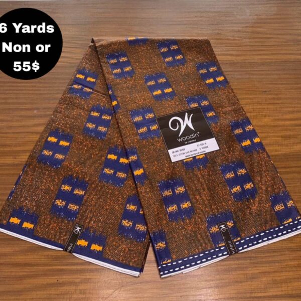 Pagne Wax Africain - Brun Chocolat