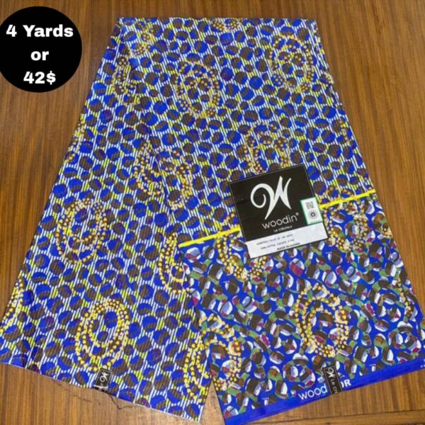 Pagne Wax Africain - Bleu roi