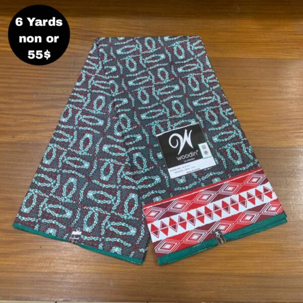 Pagne Wax Africain - Gris Anthracite