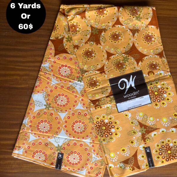 Pagne Wax Africain - Ambre Chaud