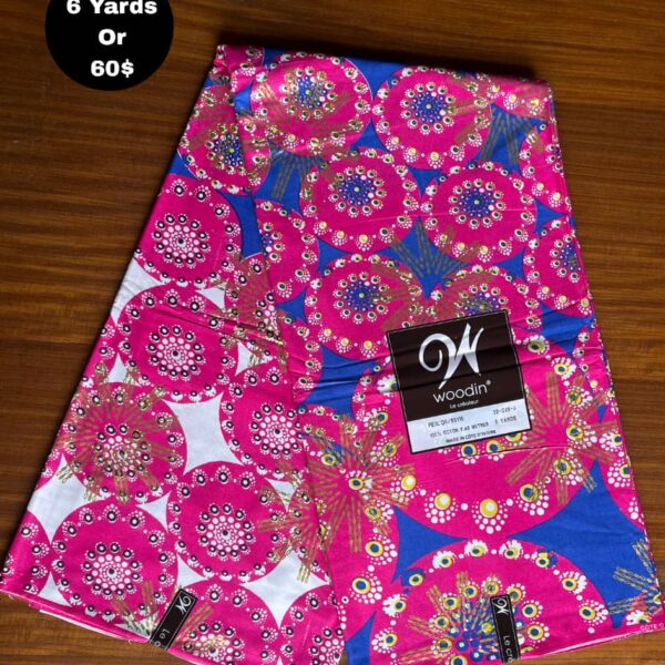 Pagne Wax Africain - Rose Intense