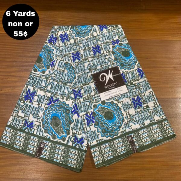 Pagne Wax Africain - Vert Sauge Clair