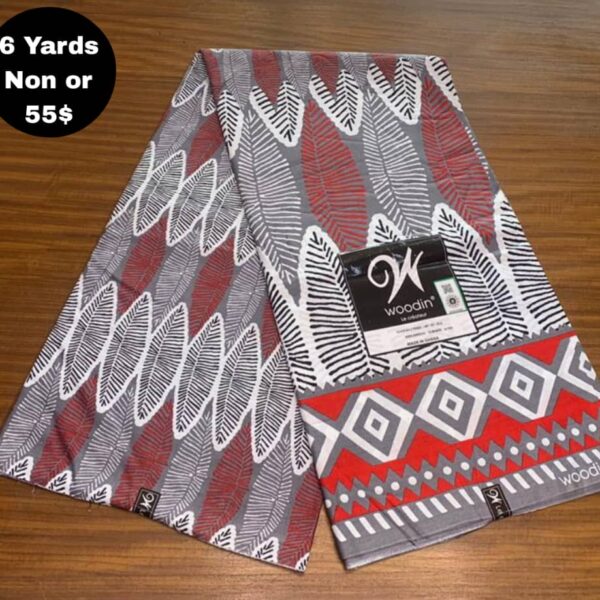Pagne Wax Africain - Bordeaux foncé