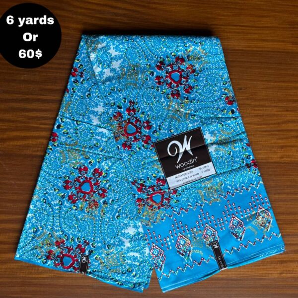 Pagne Wax Africain - Bleu Azur