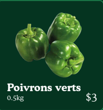 Piman ya vert – Poivrons verts