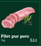 Filet pur porc
