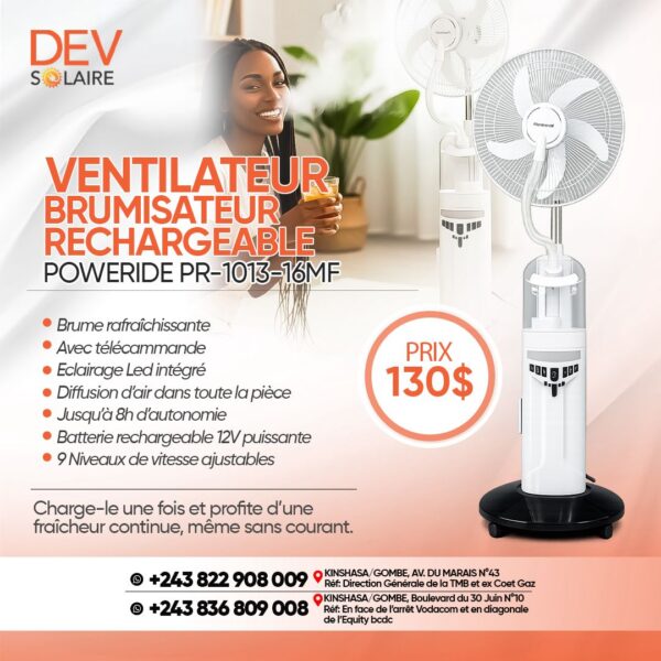 Ventilateur Brumisateur Rechargeable