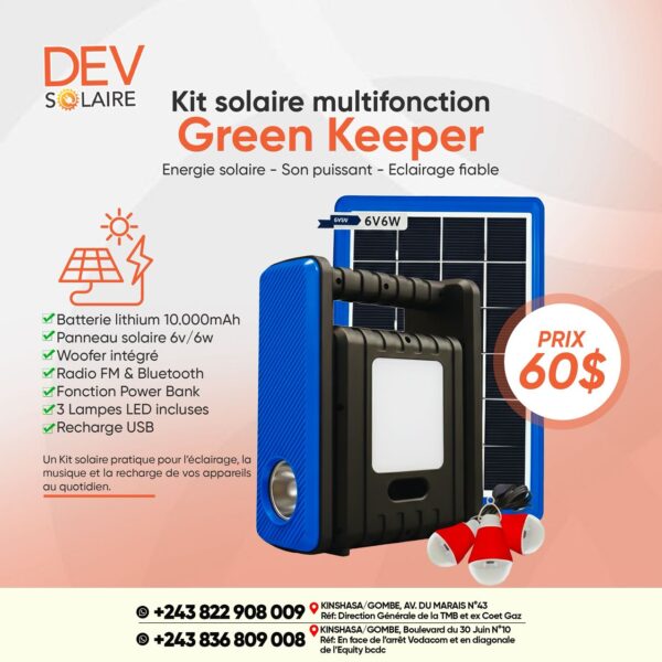Kit solaire multi fonction Green Keeper