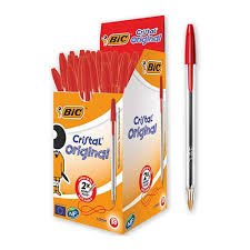 Boîte de 25 stylos bille rouges